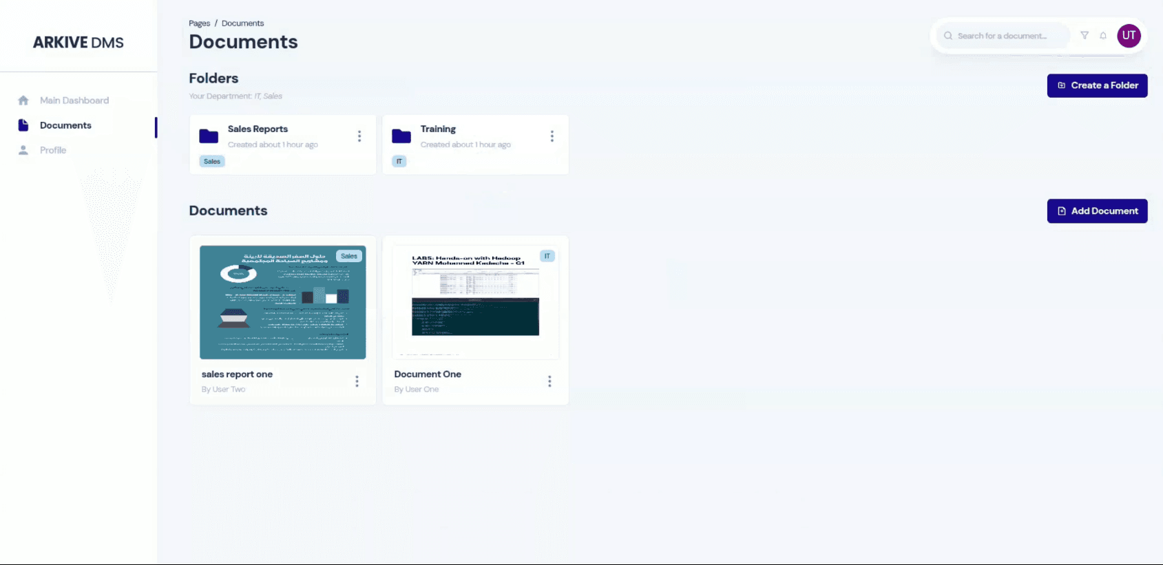 Arkive Document Management System preview